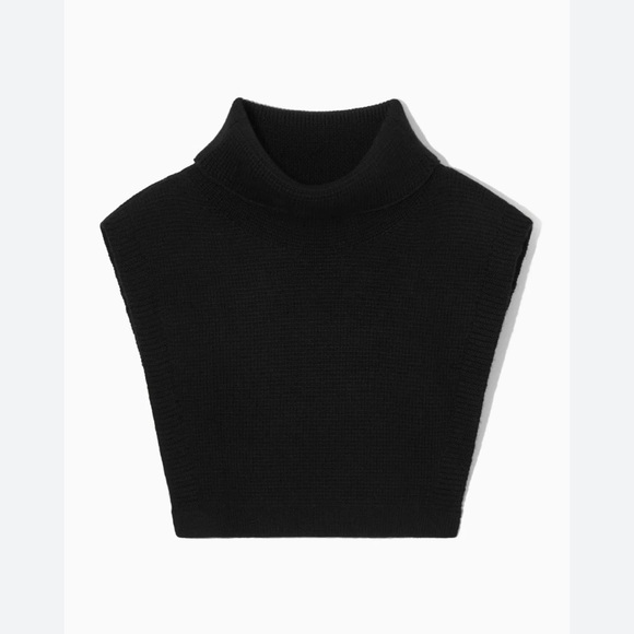 COS Black Wool Cashmere Roll Neck Collar (NEW) - Picture 1 of 10